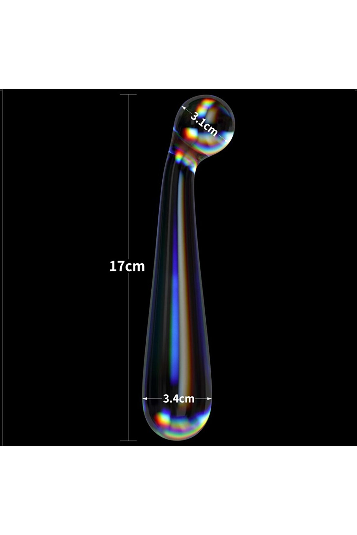 Meyrabest Gleam Glass Di̇ldo- Alluri̇ng Arc Alacakaranlık Parıltısı Cam Yapay Peni̇s Di̇ldo