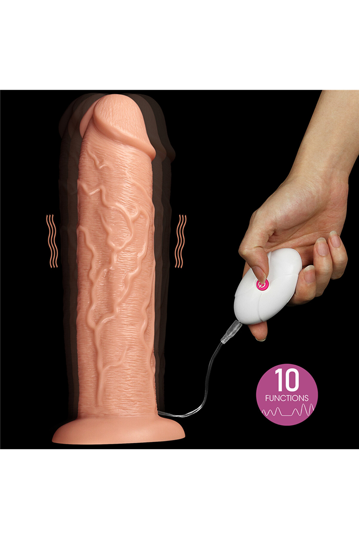 Meyrabest Lovetoy 11   Reali̇sti̇c Long Ti̇treşi̇mli̇ Vi̇brati̇ng Di̇ldo