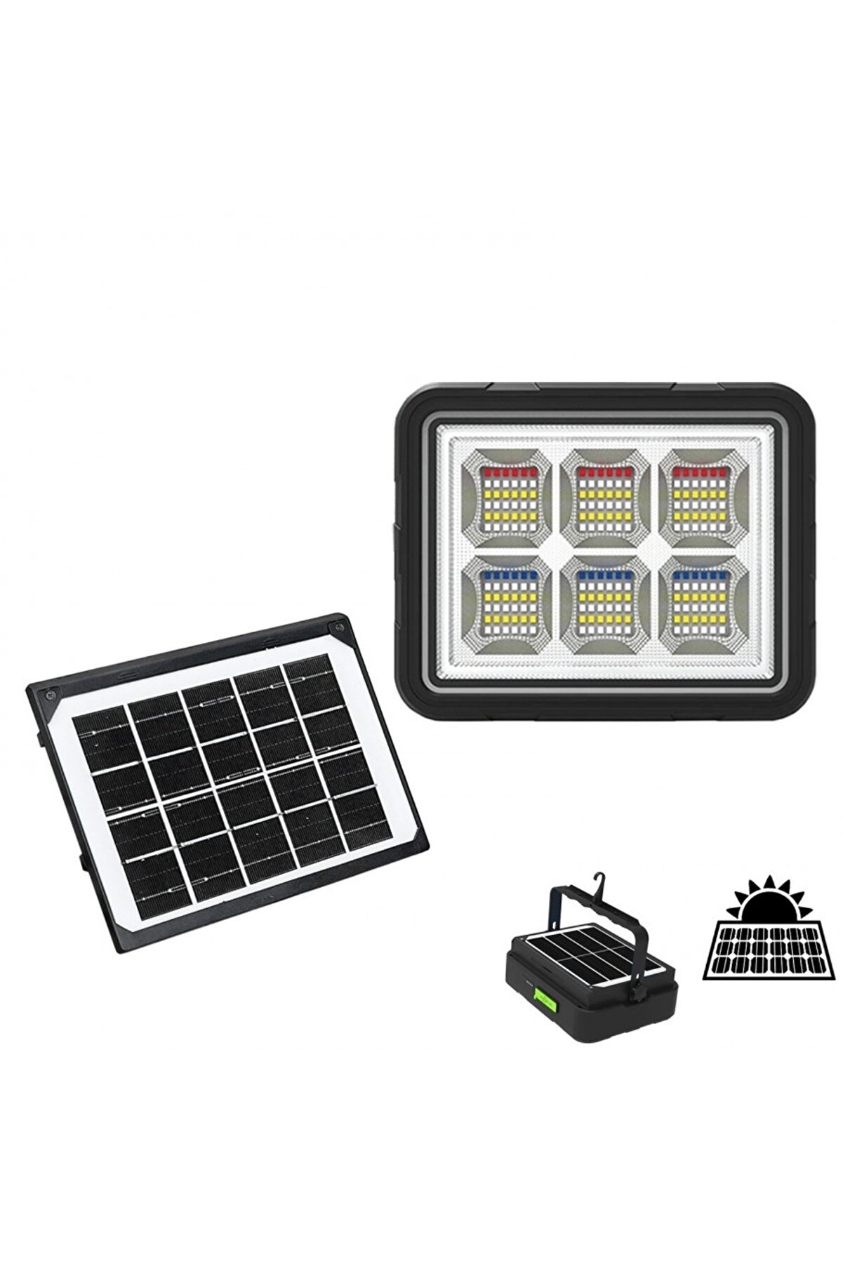 evimdeyokyok 150W Güneş Enerjili Solar Kamp Feneri - Projektör WS-5570