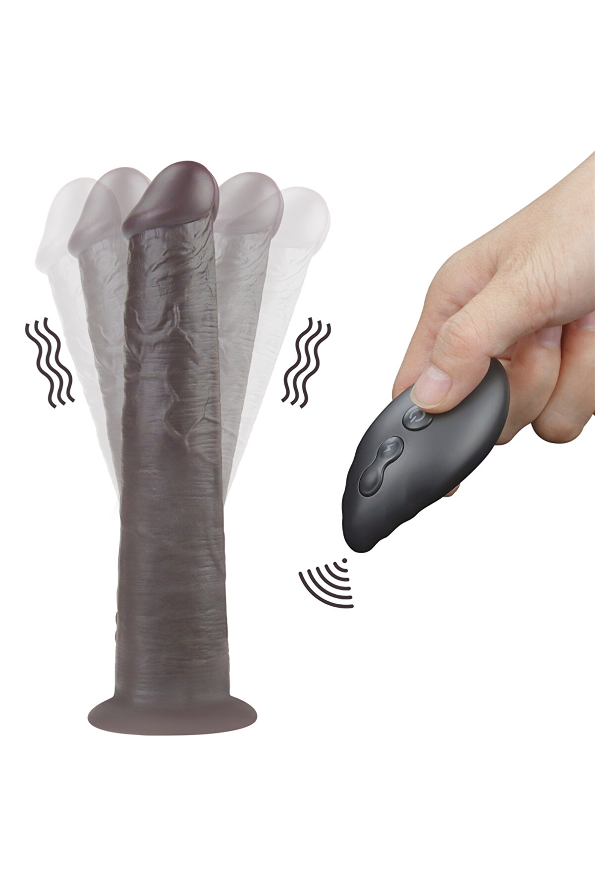 Meyrabest 10   Dual Layered Si̇li̇cone Rotator Uzaktan Kumandalı Hareketli̇ Di̇ldo