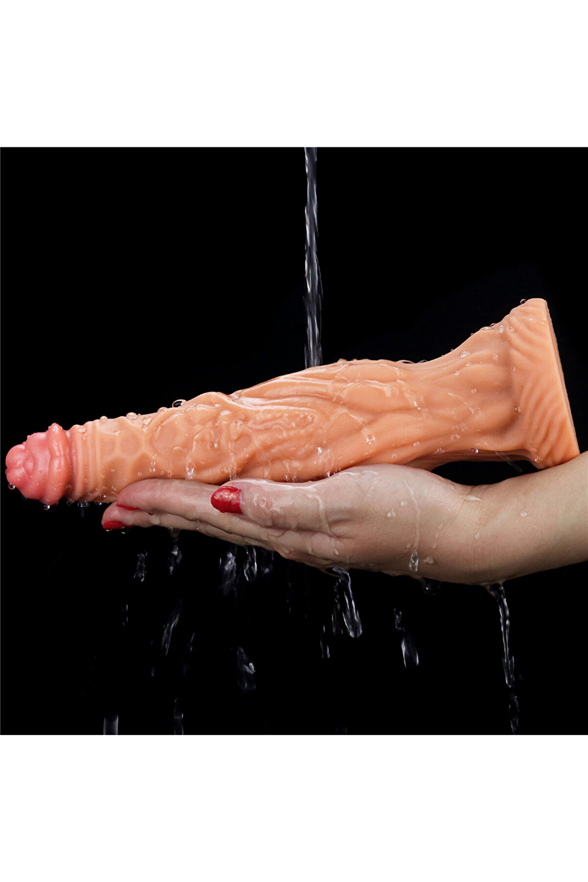 Meyrabest Lovetoy 9.5   Dual Layered Plati̇num Si̇li̇cone Cock Di̇ldo-Flesh