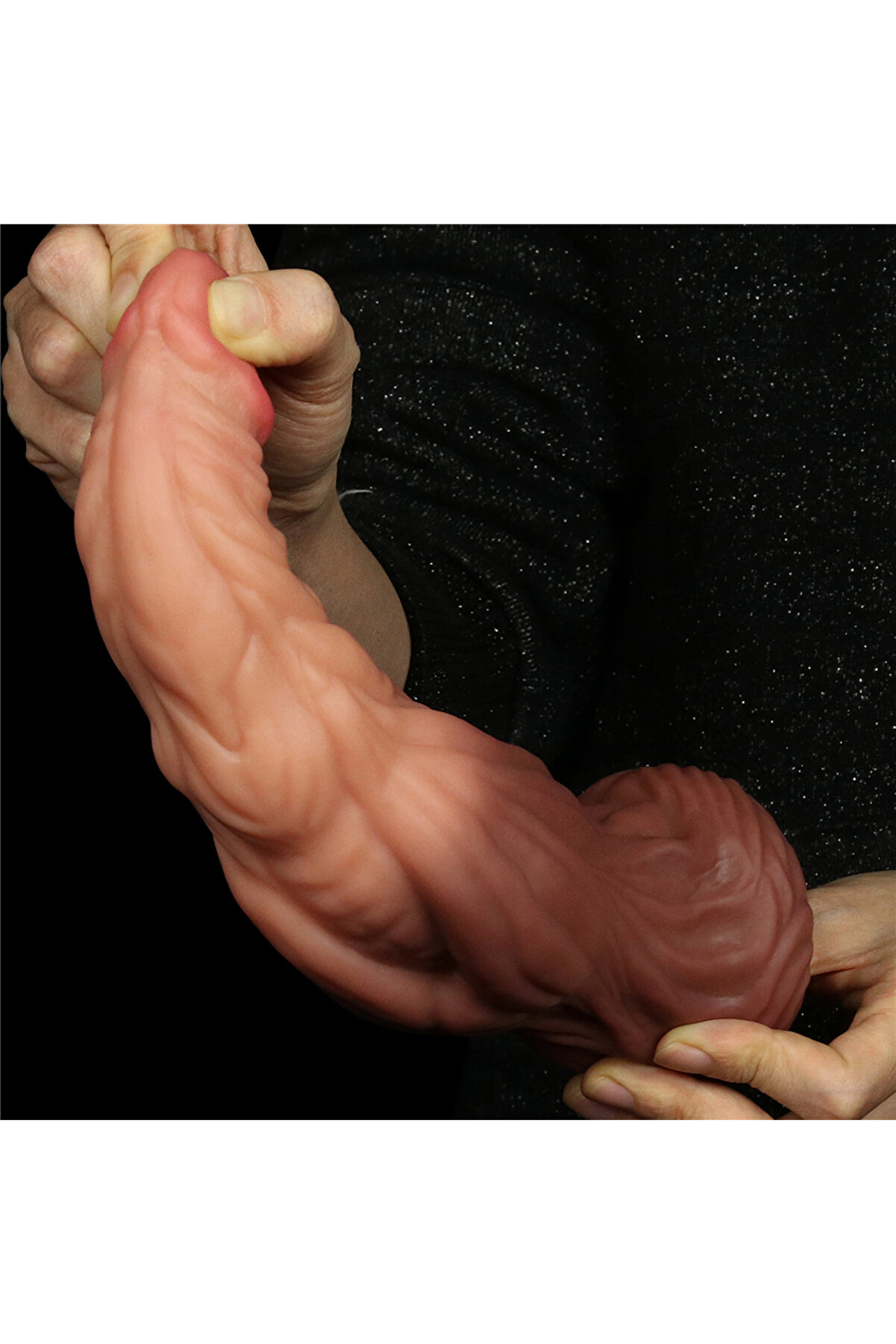 Meyrabest Lovetoy 9.5   Dual Layered Plati̇num Si̇li̇cone Cock Di̇ldo