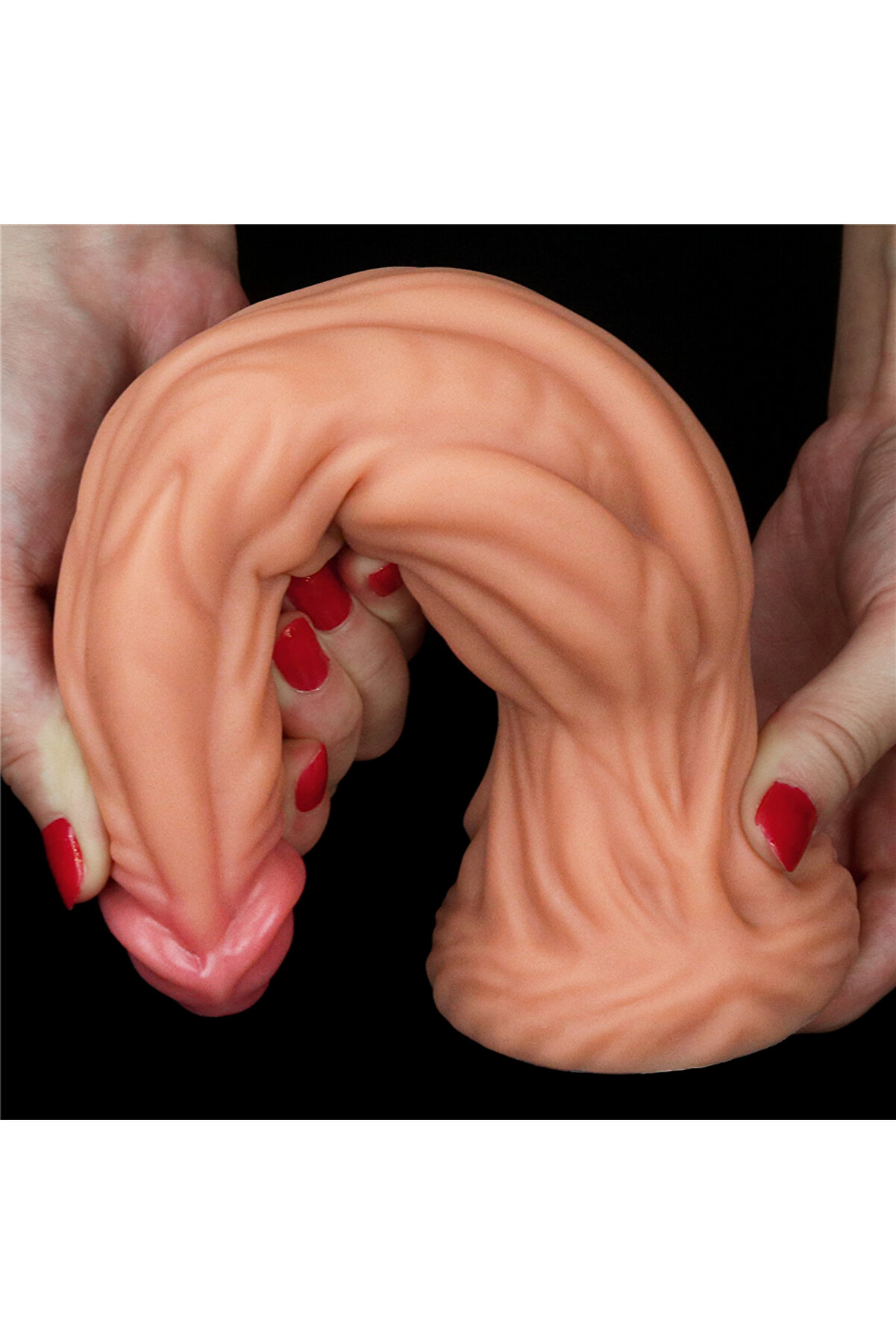 Meyrabest Lovetoy 9.5   Dual Layered Plati̇num Si̇li̇cone Cock Di̇ldo-Flesh