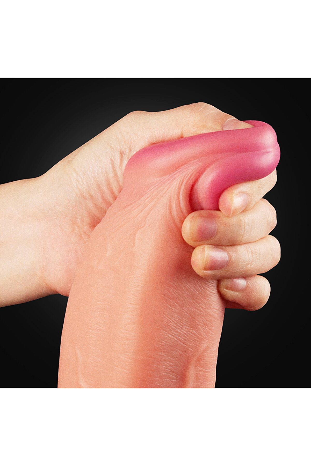 Meyrabest Lovetoy Belden Bağlamalı 30,5 Cm &Ccedil;i̇ft Katmanlı Plati̇n Si̇li̇kon Strap On Di̇ldo