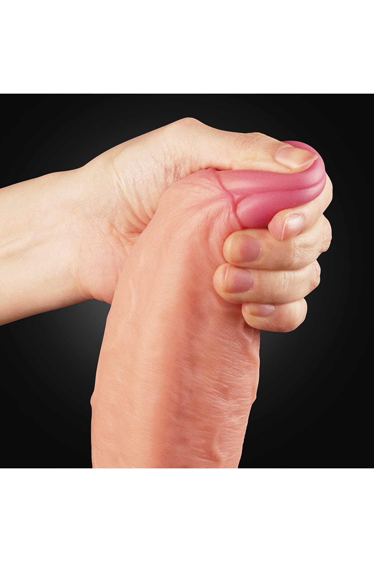 Meyrabest Lovetoy Belden Bağlamalı 28 &Ccedil;i̇ft Katmanlı Plati̇n Si̇li̇kon Strap On Di̇ldo