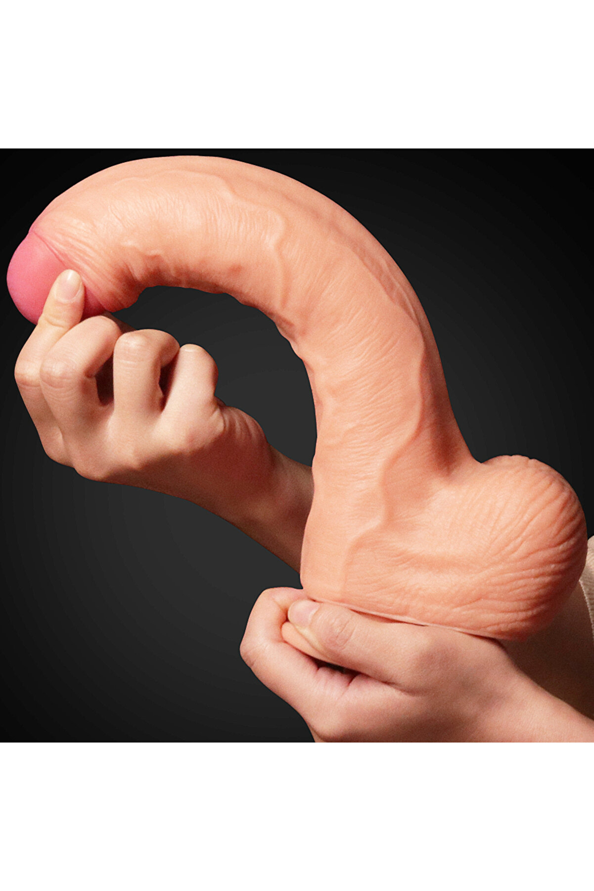 Meyrabest Lovetoy 11" Dual Layer Plati̇num Si̇li̇cone Cock Di̇ldo