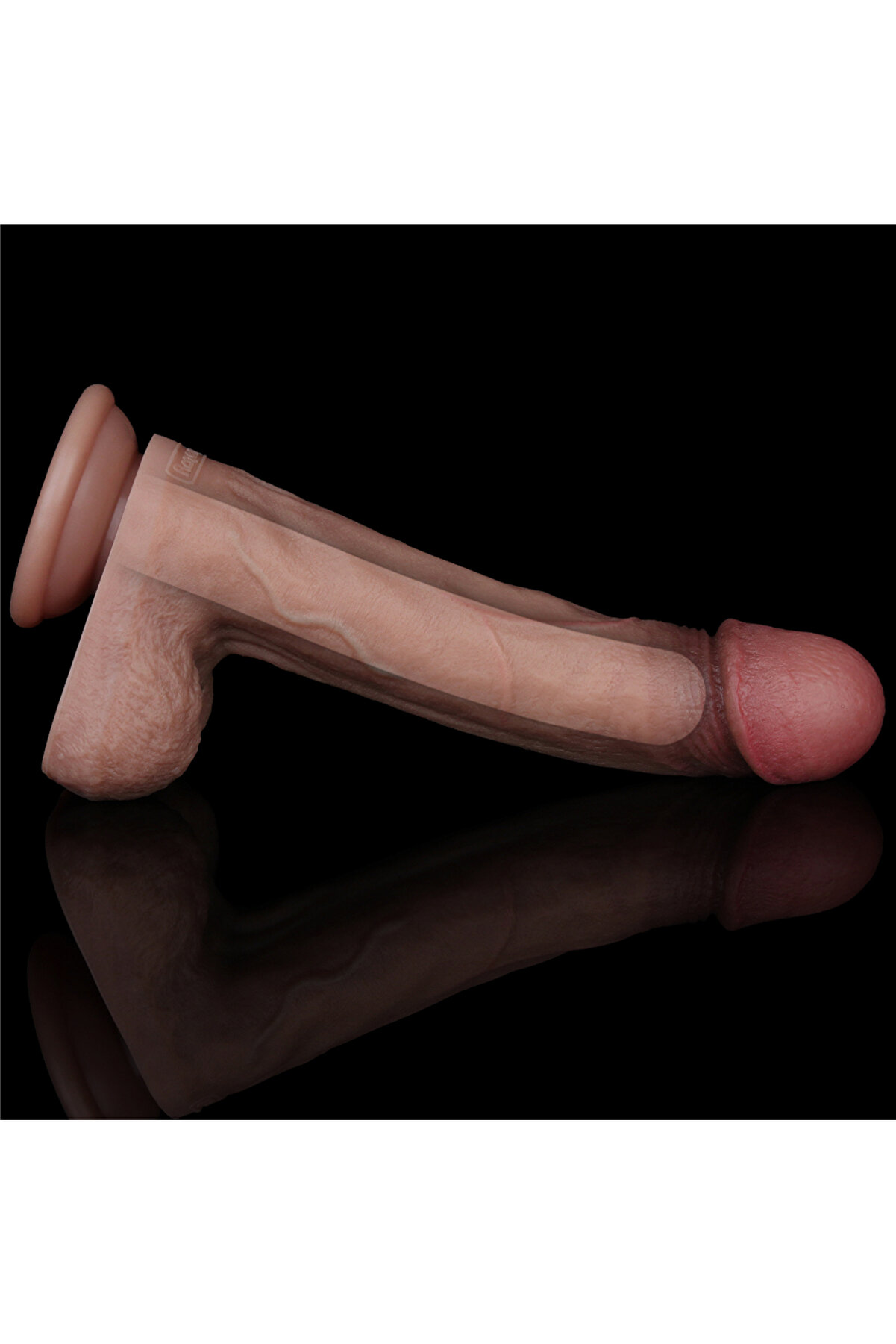 Meyrabest 22,5 Cm &Ccedil;i̇ft Katmanlı Si̇li̇kon Cock Di̇ldo