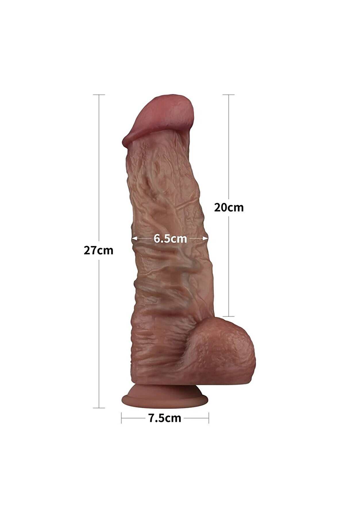 Meyrabest Lovetoy 27Cm Kalın &Ccedil;i̇ft Katmanlı Si̇li̇kon Peni̇s Xxl Cock Di̇ldo
