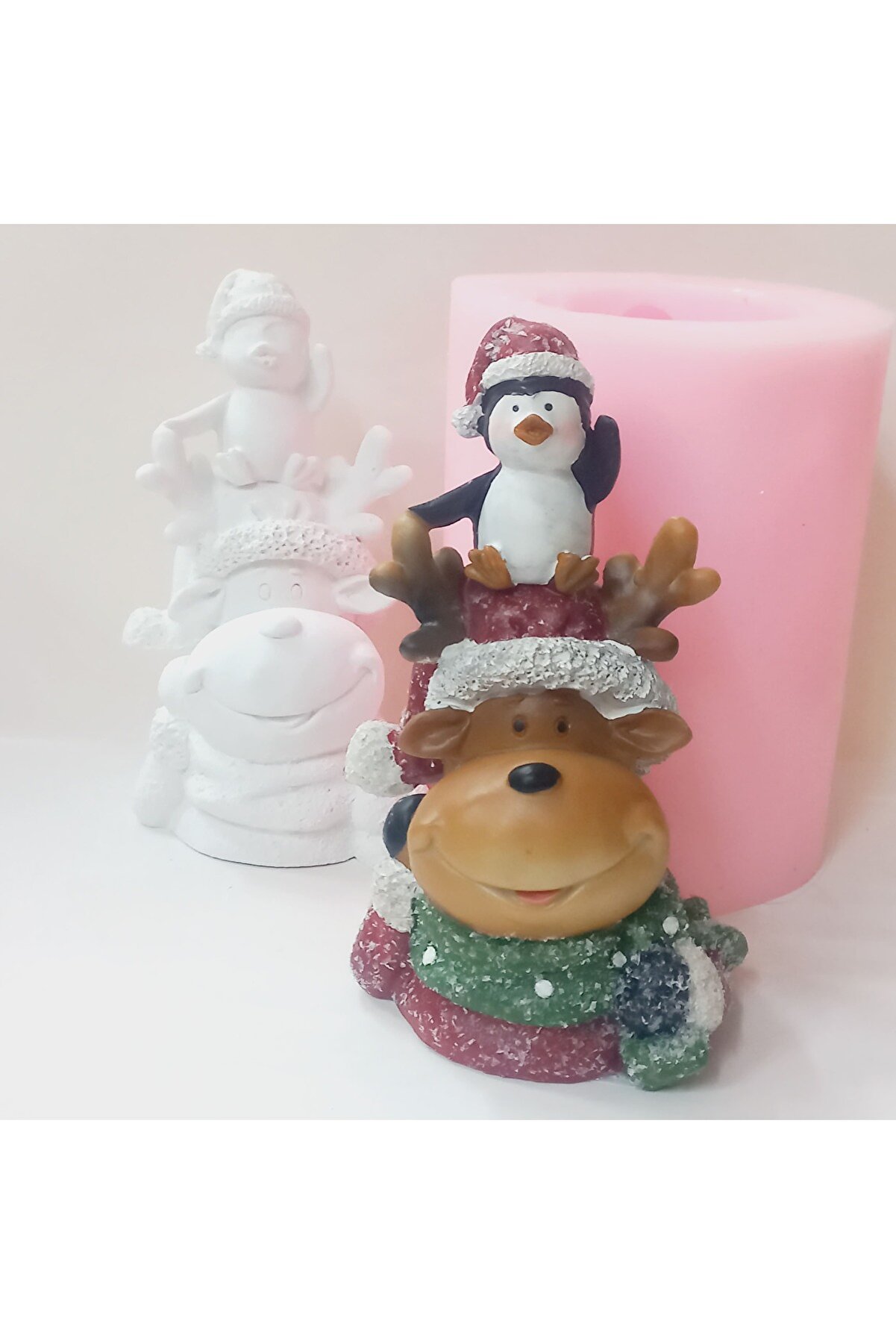 Kalıpcınızburada Penguenli̇ Geyi̇k Bi̇blo Si̇li̇kon Kalıp - K7711