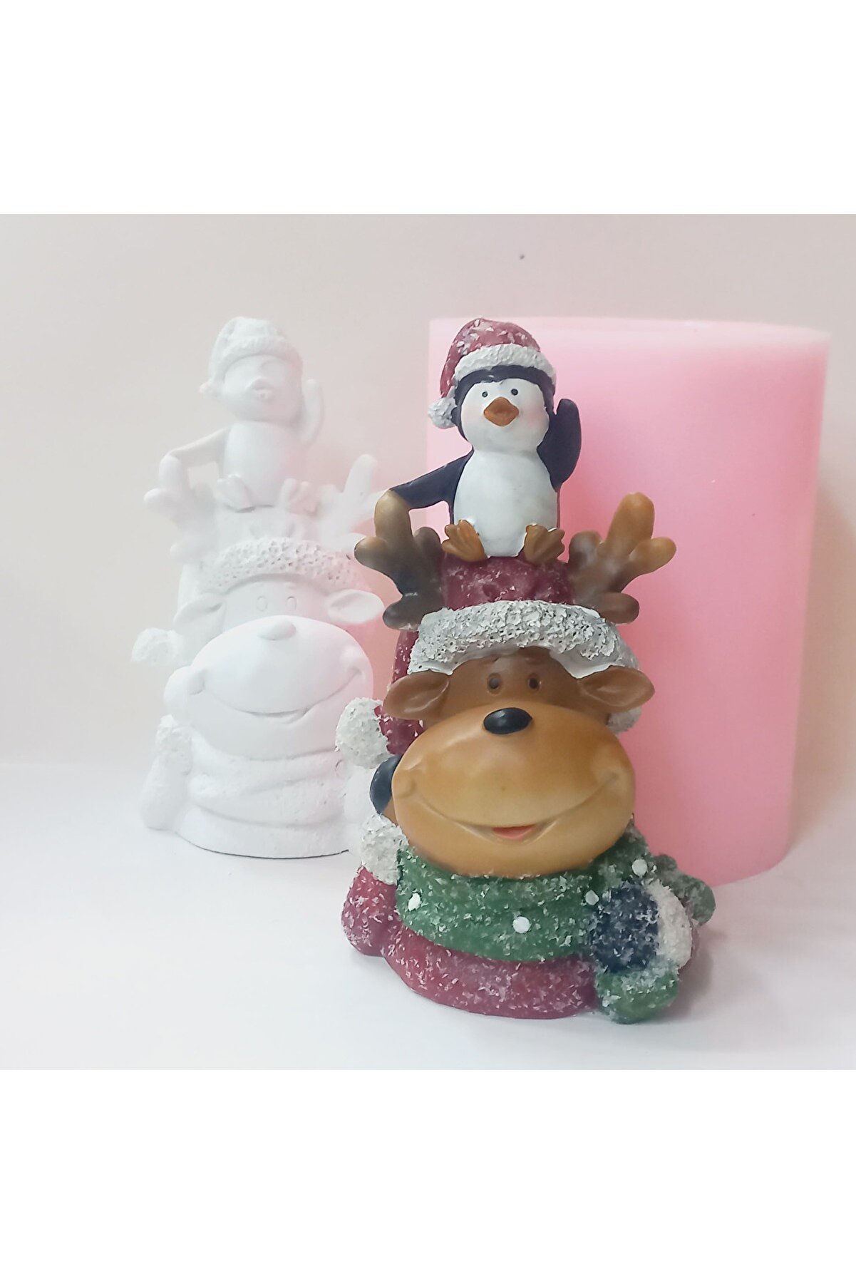 Kalıpcınızburada Penguenli̇ Geyi̇k Bi̇blo Si̇li̇kon Kalıp - K7711