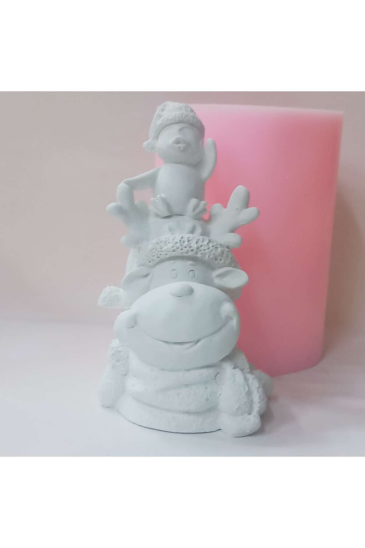 Kalıpcınızburada Penguenli̇ Geyi̇k Bi̇blo Si̇li̇kon Kalıp - K7711