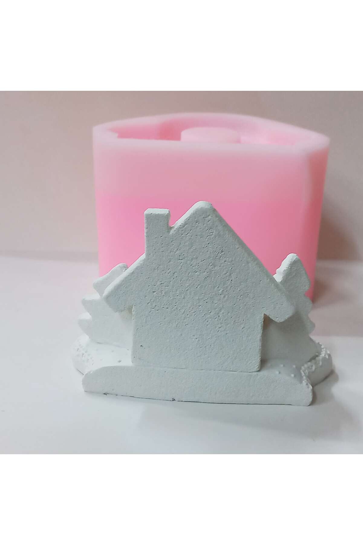 Kalıpcınızburada Noel Ev Teali̇ght Mumluk Si̇li̇kon Kalıp - K7700