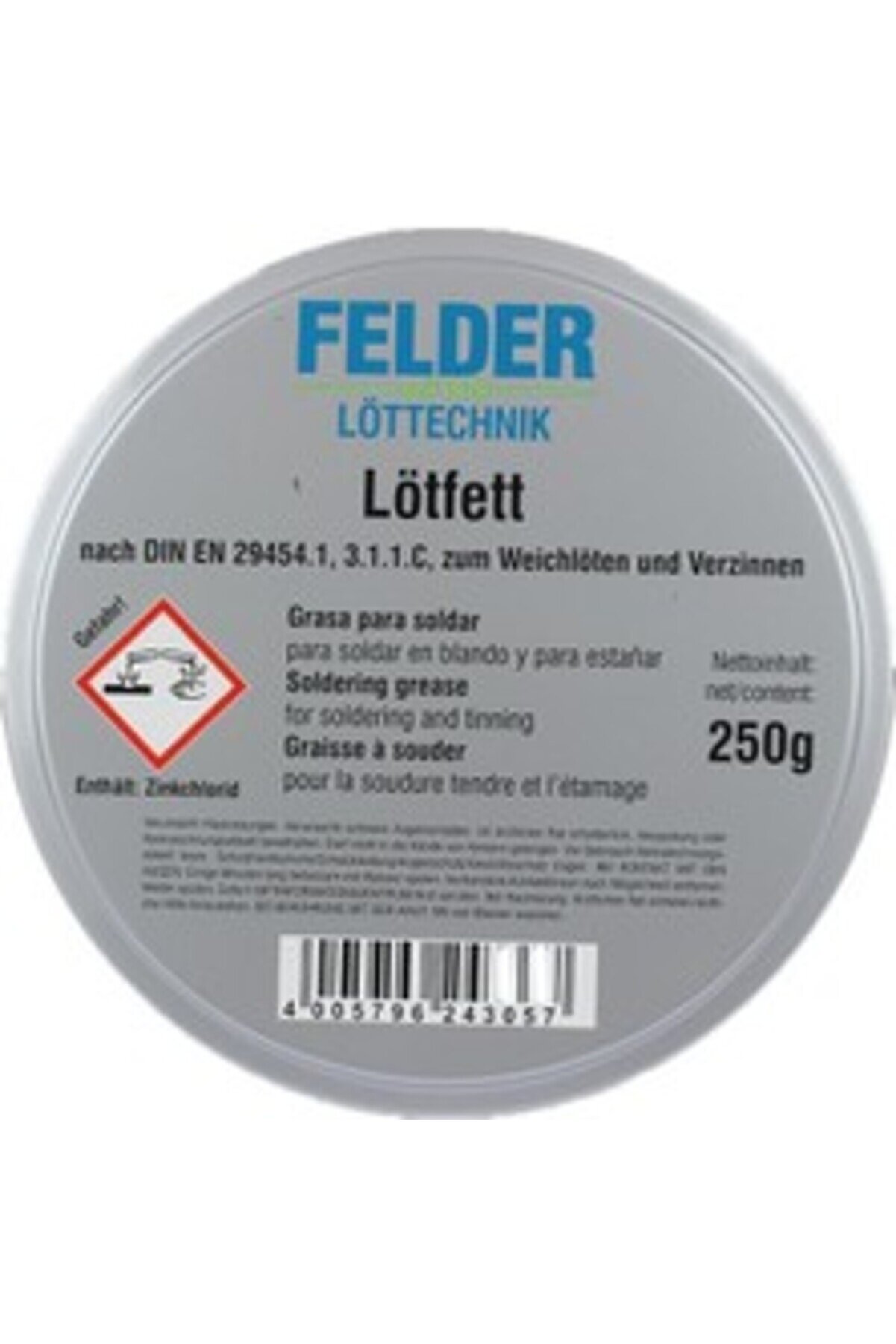 evimdeyokyok Felder Lötfett Lehim Pastası 250 gr Tdrtr