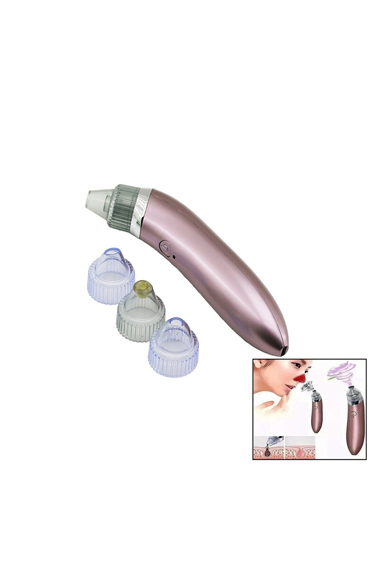 Go İthalat Ci̇lt Bakım Aleti̇ G&ouml;zenek Temi̇zleme - &Ccedil;ıkarmausb Şarj- 4Başlık (4457)