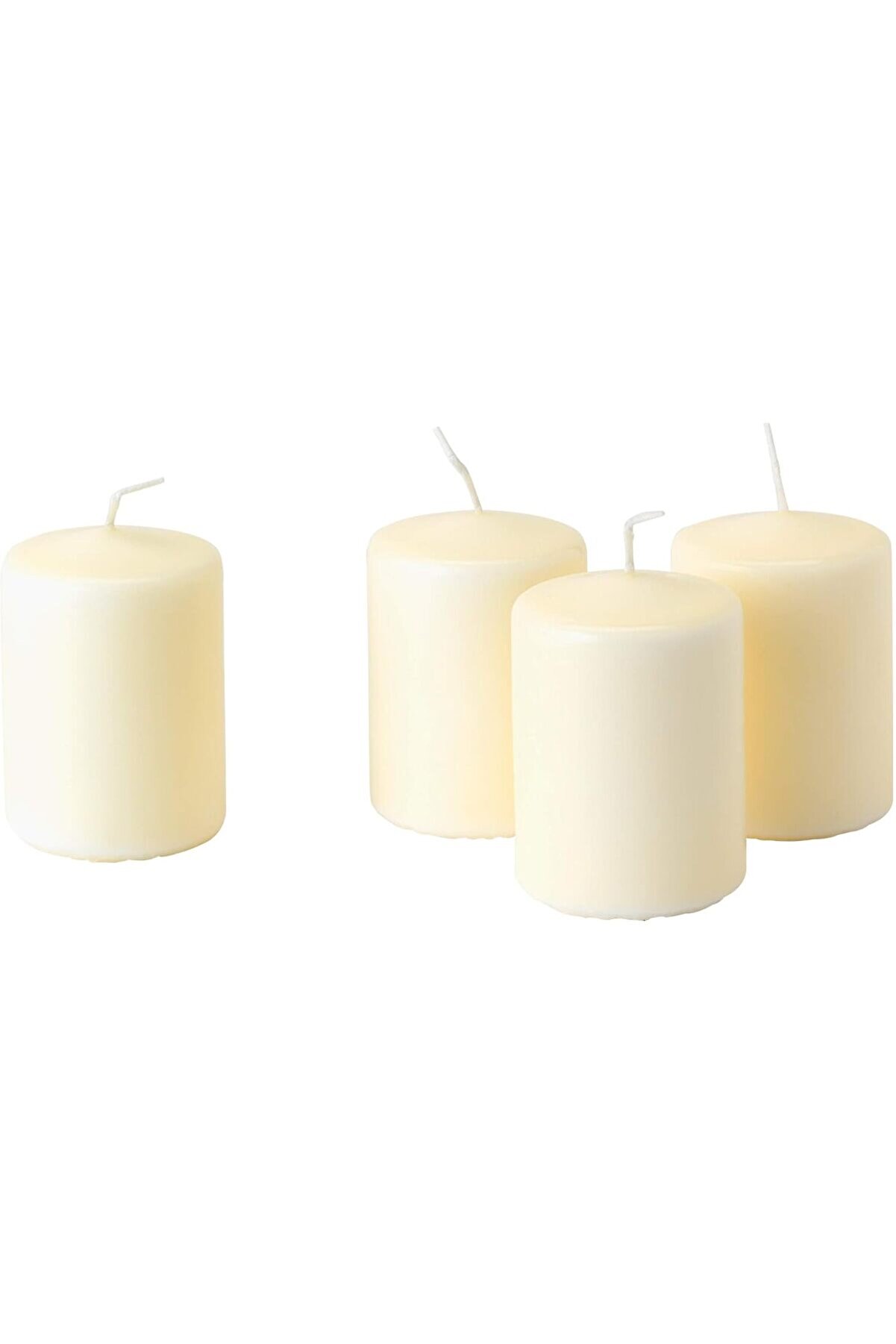 STOREMAX acelya HEMSJÖ 4LÜ BLOK MUM SETİ UCUZ BEYAZ NATÜREL 8 CM SKİMMER İÇİN PÖ Star Shop Trend 105