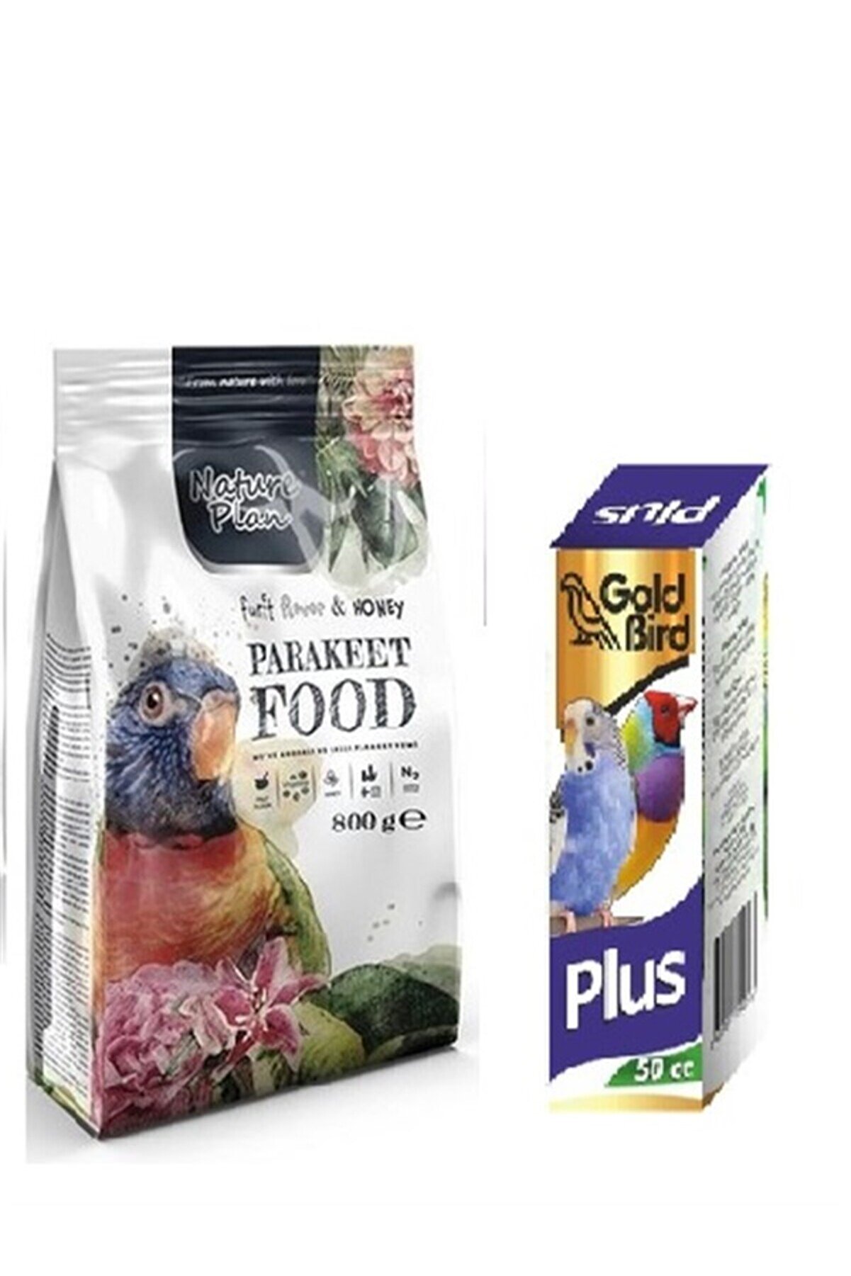 Nature Pareket Yemi̇̇ 800 Gr + Gold Bi̇̇rd Kafes Kuşlari̇ İ&ccedil;i̇̇n Multi̇̇vi̇̇tami̇̇n 50 Cc