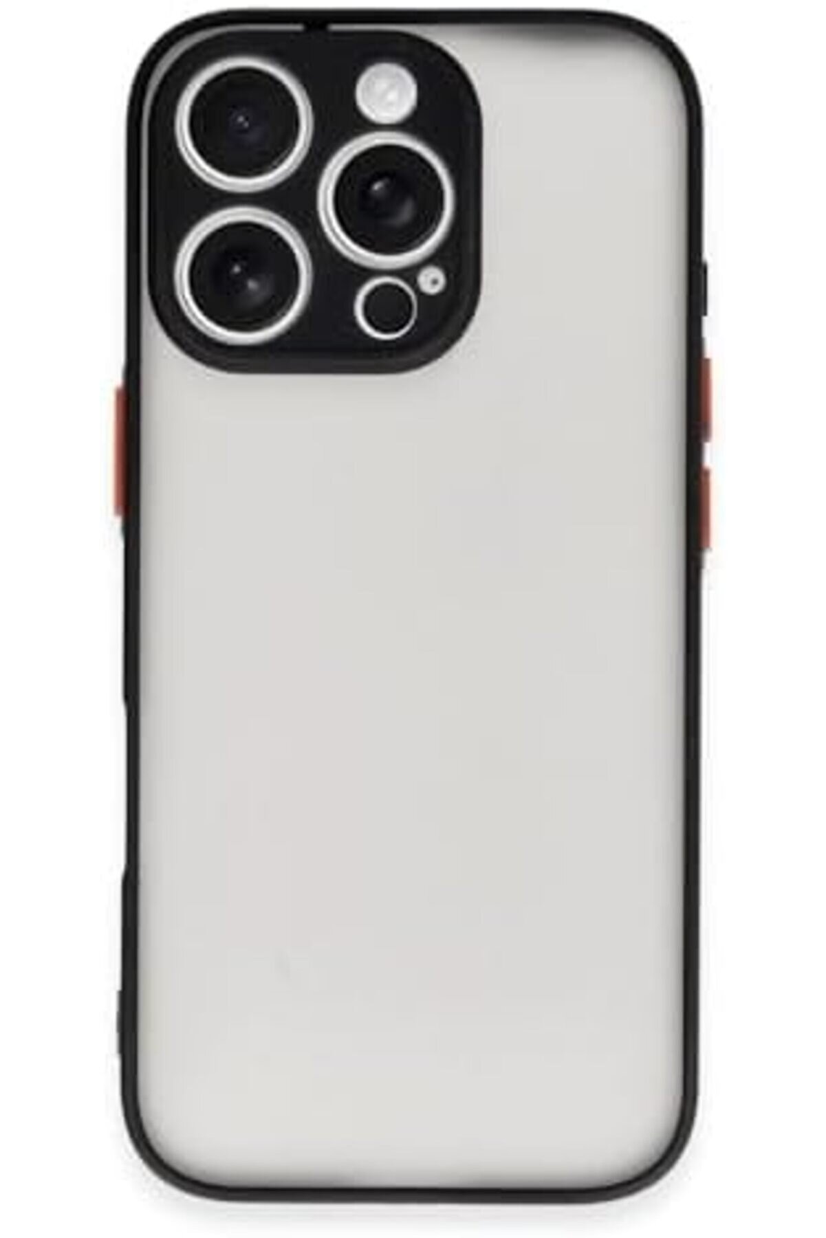 Polyspark Aksesuar 16 Pro (6.3) İnç İle Uyumlu Yan Tuşları Renkli̇ Kamera Korumalı Transparan Tpu Kıl