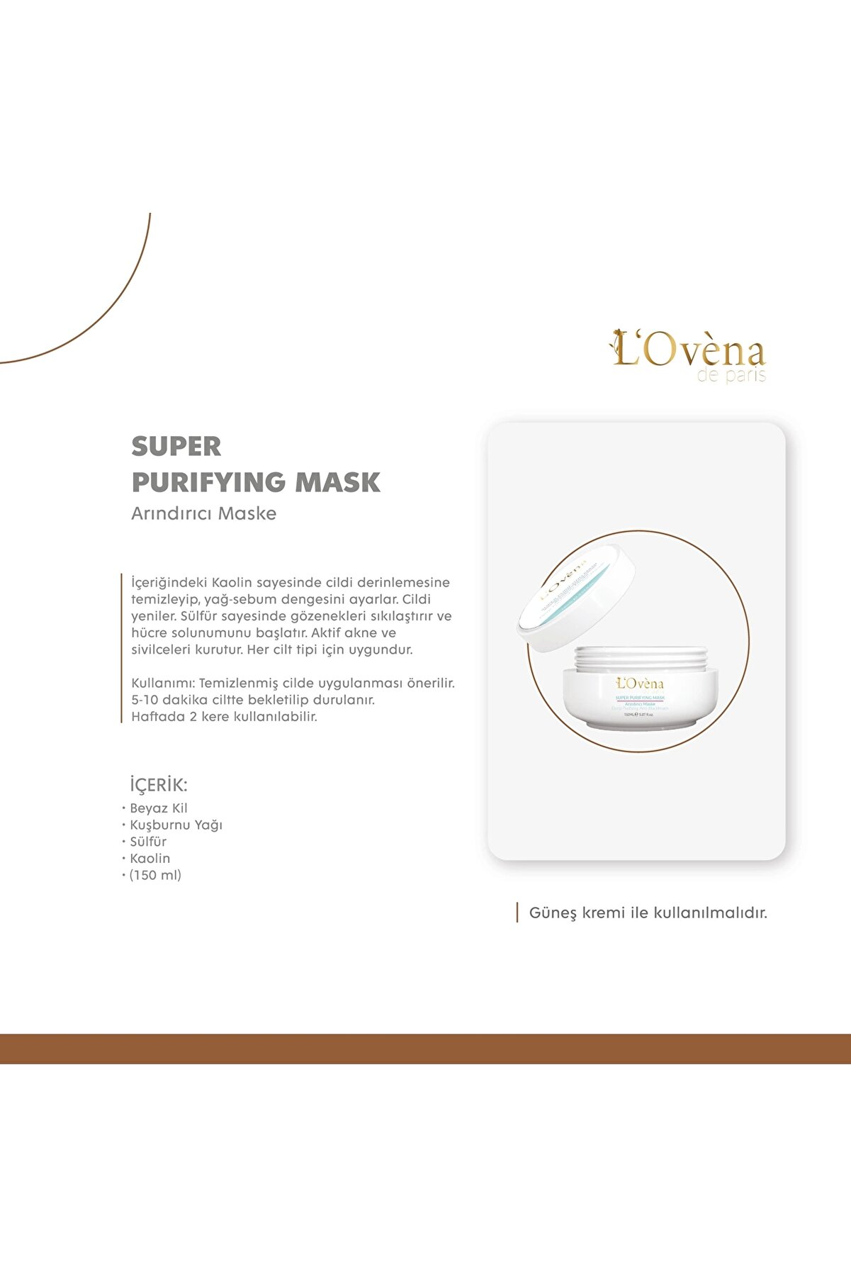L Ovena De Pari̇s - Super Purıfyıng Mask 150 Ml