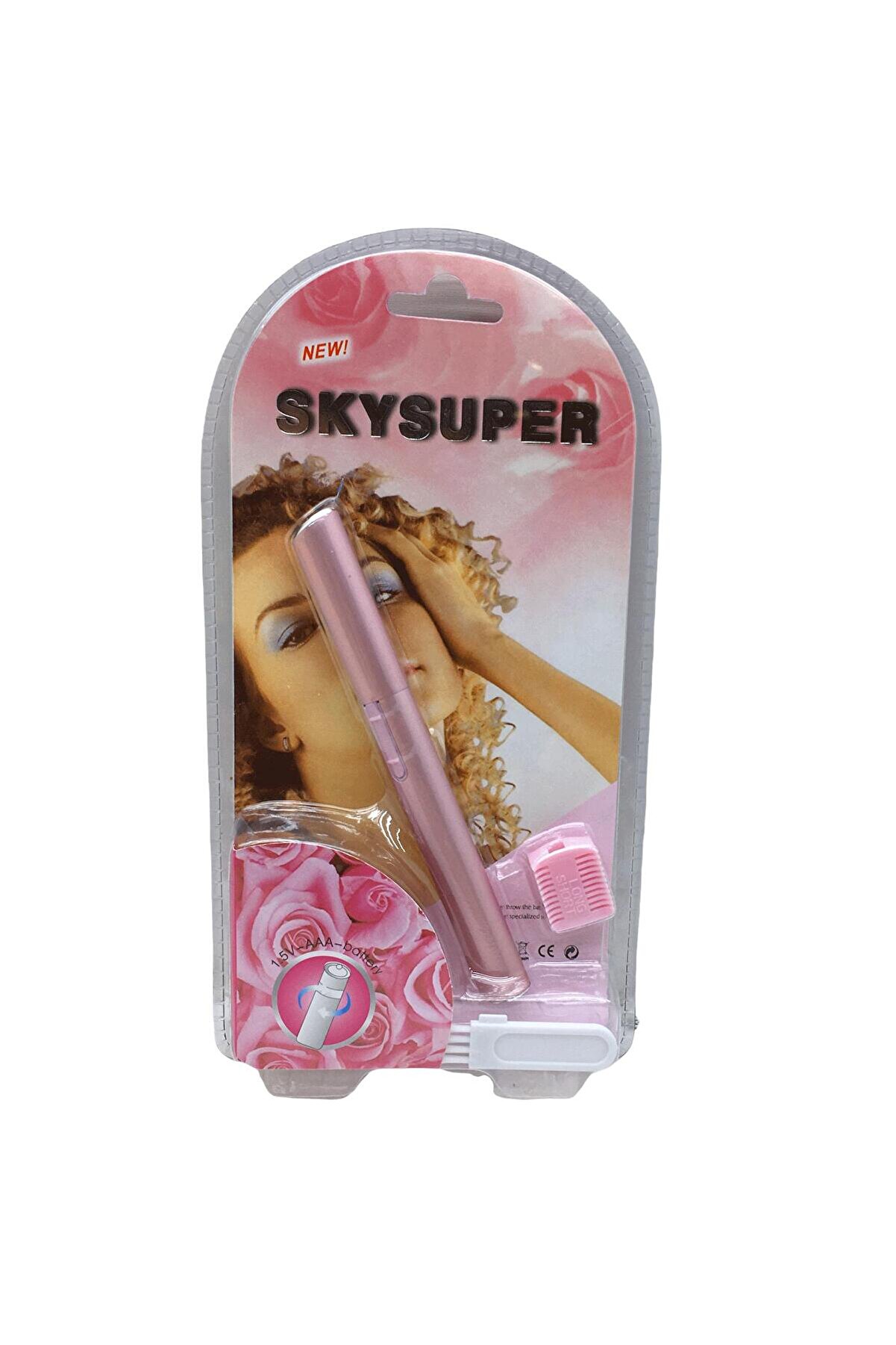 Go İthalat Skysuper Pembe Pi̇lli̇ Yanak Kıl Alma Maki̇nası (4457)