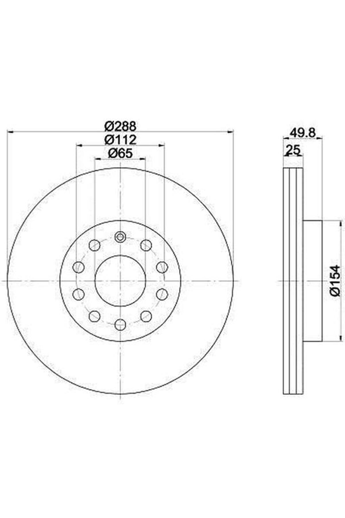 AYD Volkswagen T-Roc Ön Fren Disk (2019-2020) 1.5 TSI 1K0615301K