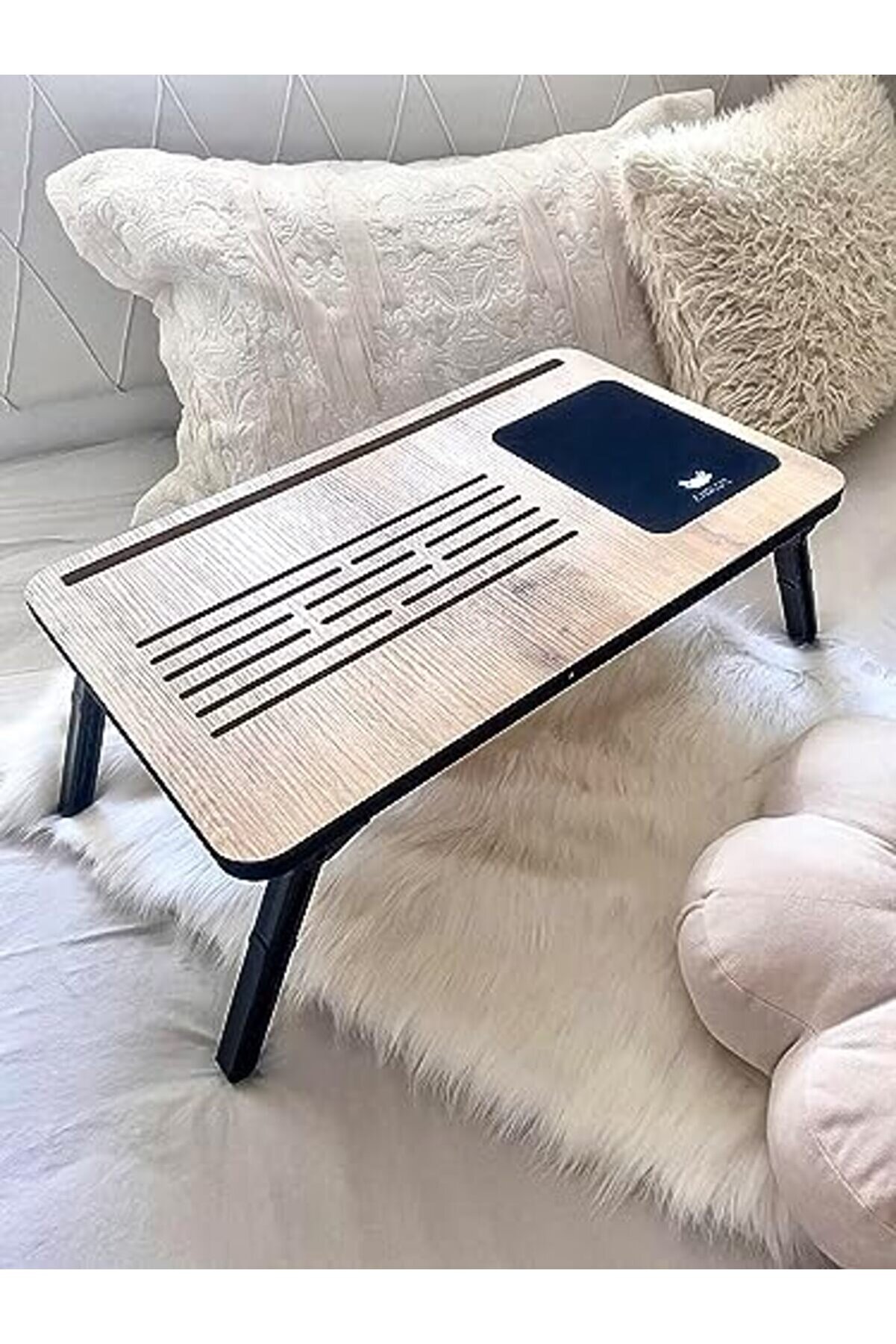 Lvnshop Foldaway Telefon Ve Tablet Bölmeli̇ Katlanır Ayaklı Laptop Sehpası Bi̇lgi̇sayar Çalışma Masası