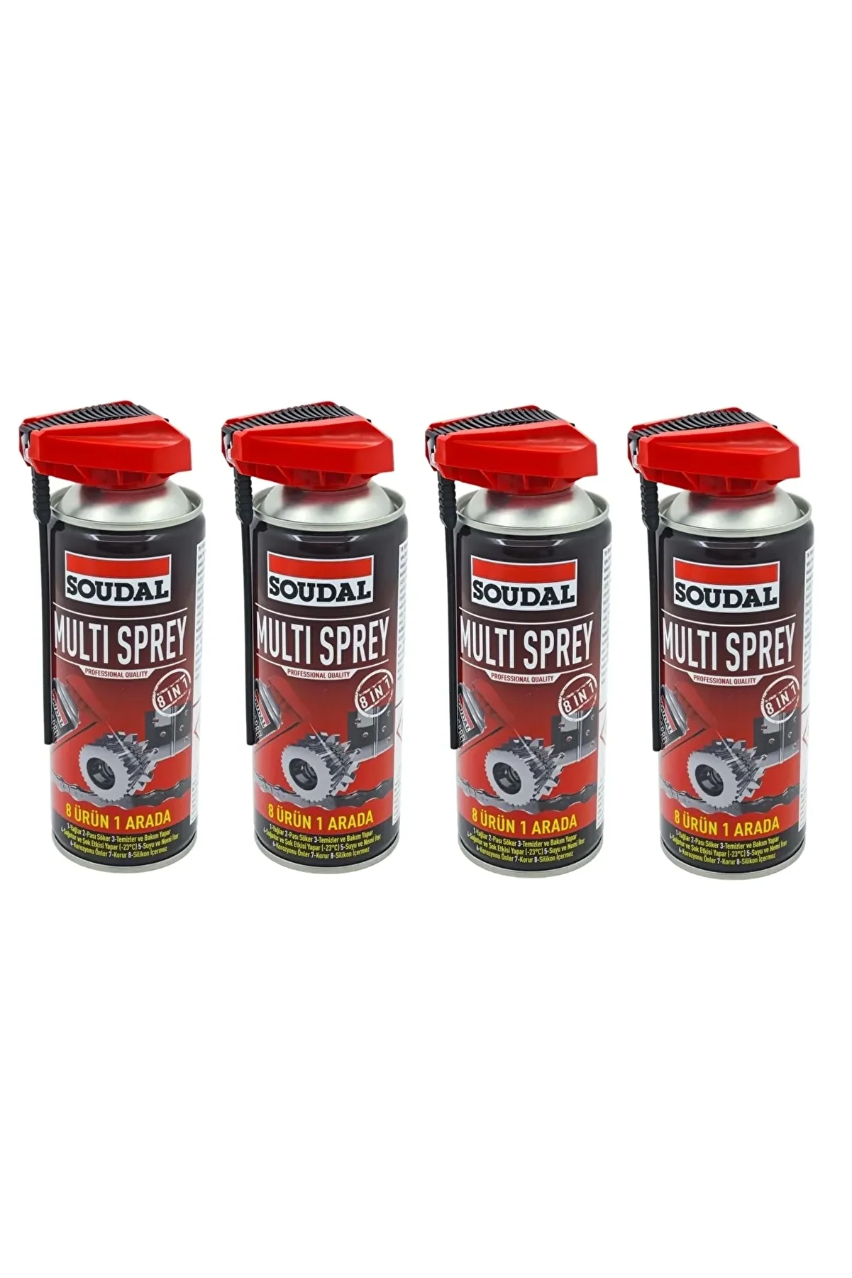 Soudal 4 adet SOUDAL PAS SÖKÜCÜ VE YAĞLAYICI MULTİ SPREY 400 ML ( 4 ADET FİYATIDIR )