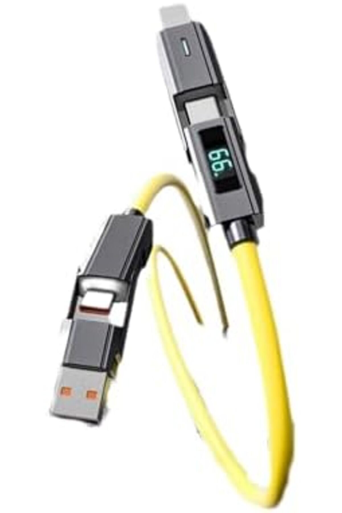 Modaflux 4 İn 1 Led Ekranlı 65W-27W Pd Usb İos Type C Super Turbo Aaa+ Kali̇te Şarj Ve Kablosu Polyno