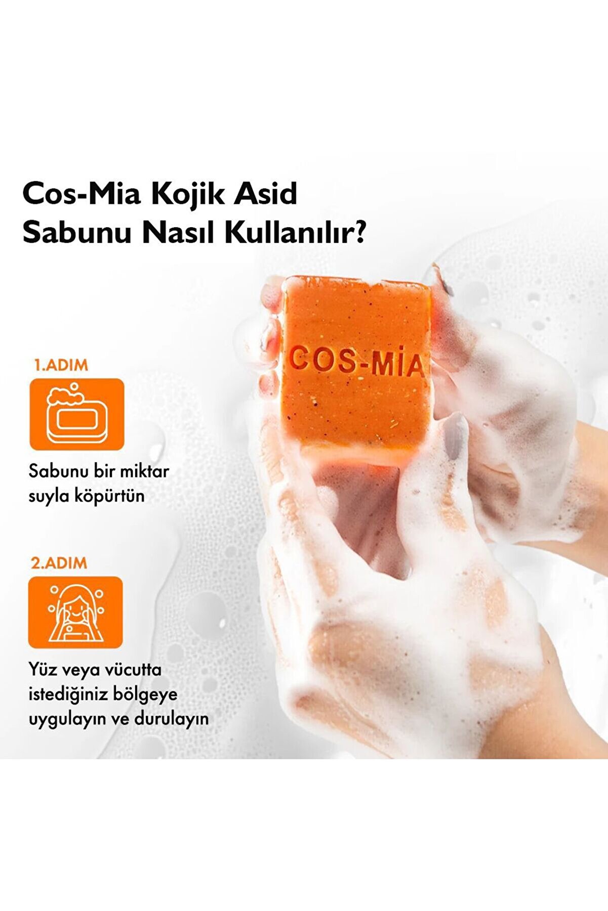 Doğal Koji̇k Asi̇t Sabunu Zerdeçal Li̇mon Kabuğu Içeri̇kli̇ Koji̇c Aci̇d Soap 2 Adet