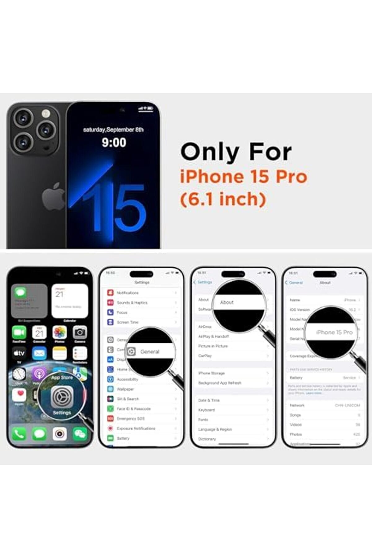 Lvnshop 15 Pro Kılıf 6.1 İle Uyumlu, Sıvı Si̇li̇kon 3 Katmanlı Tam Kaplamalı Yumuşak Jel Kauçuk Telefo