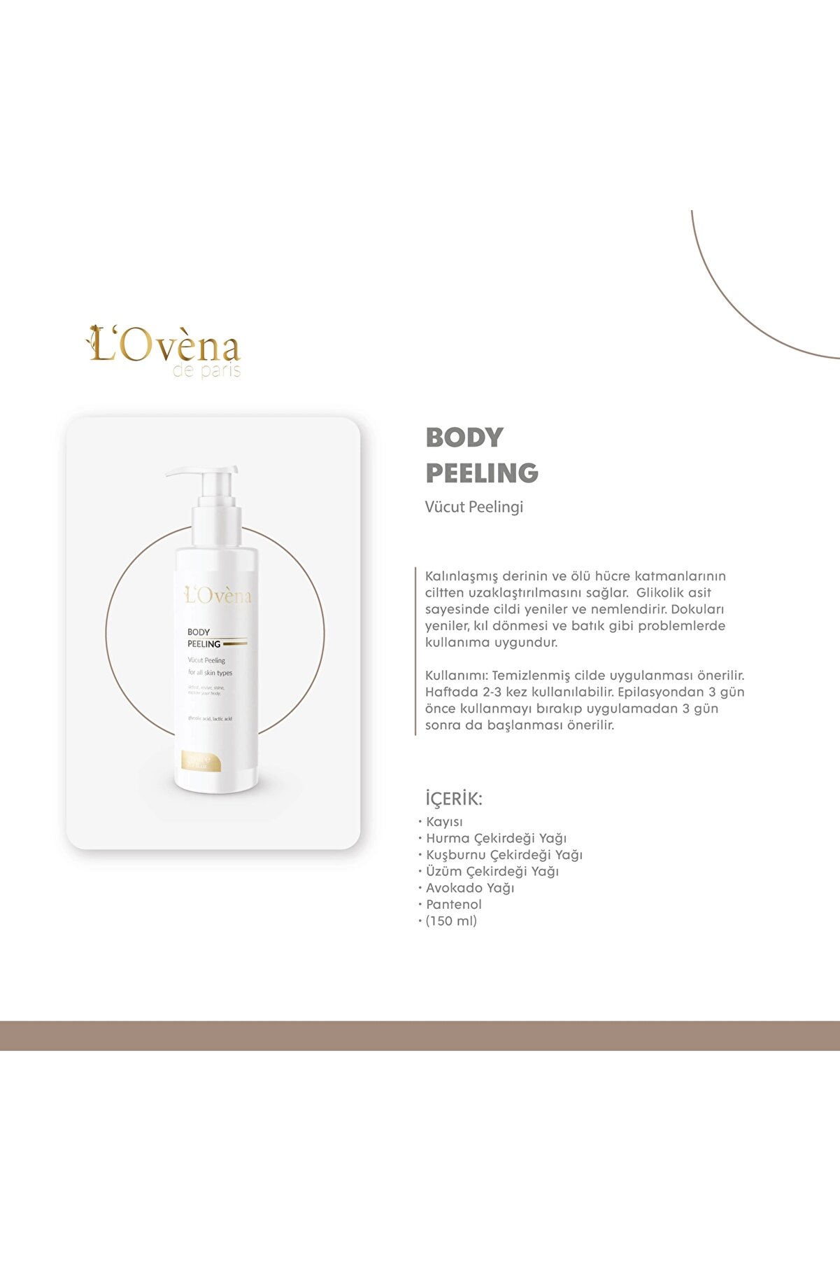 L Ovena De Pari̇s - Body Peelıng - 150 Ml