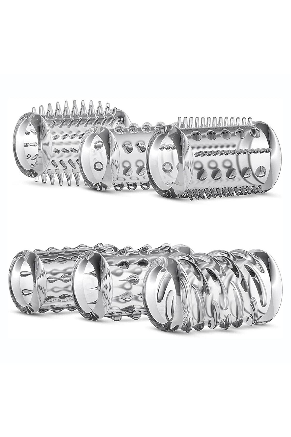 Erox Stretchy Peni̇s Sleve Set Yarım Peni̇s Kılıfı Seti̇ 6 Par&ccedil;a