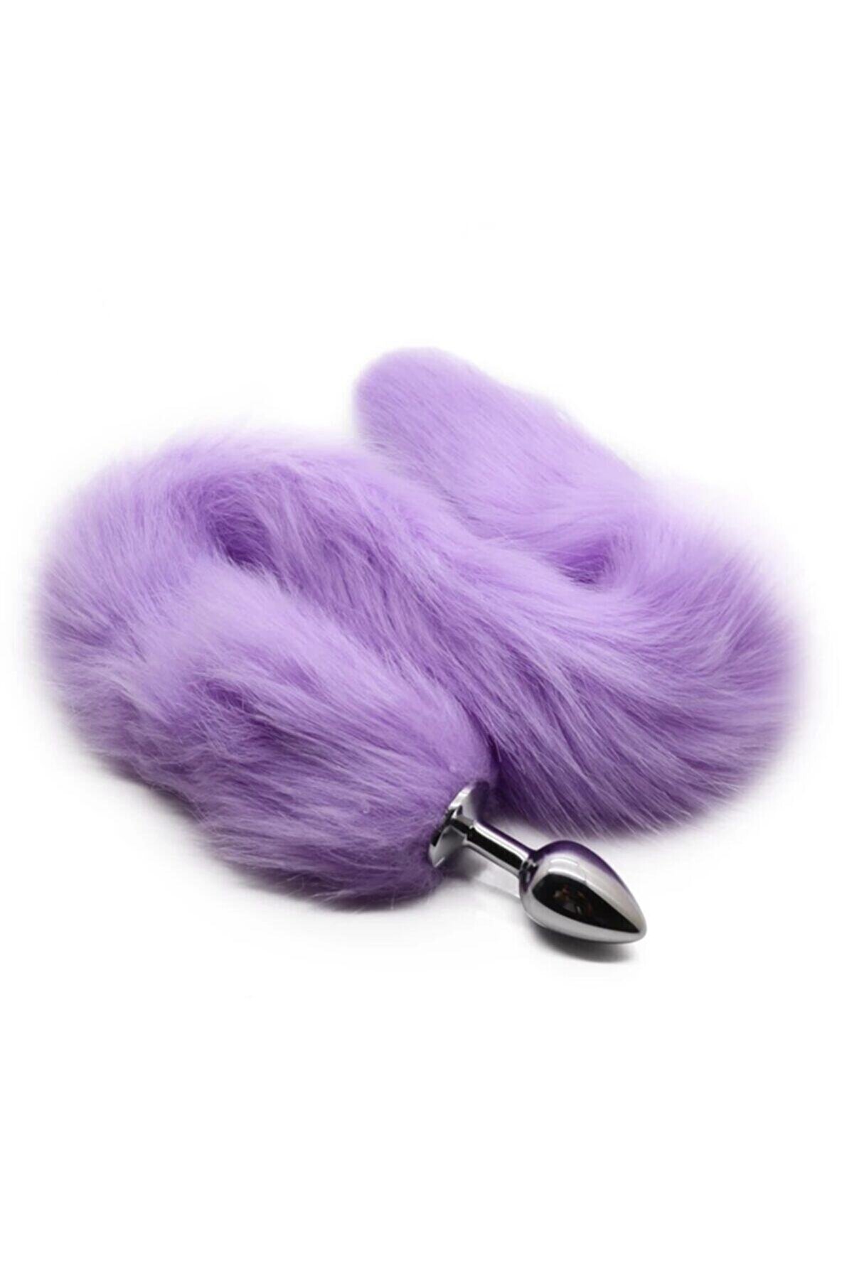 Meyrabest Purple Fox Tai̇l Ti̇lki̇ Kuyruklu Metal Anal Plug