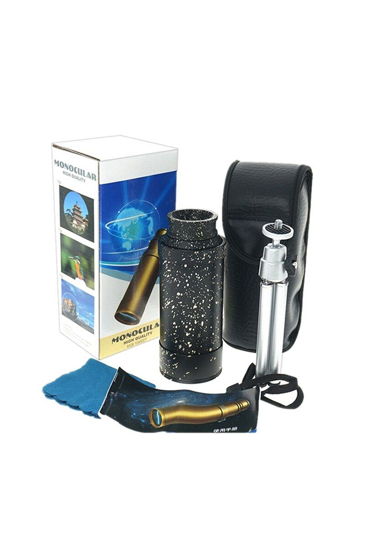 evimdeyokyok 50x50 Panda Metal Gövde Tek Gözle Büyük Mercek Korsan Dürbün Syh Tdrtr