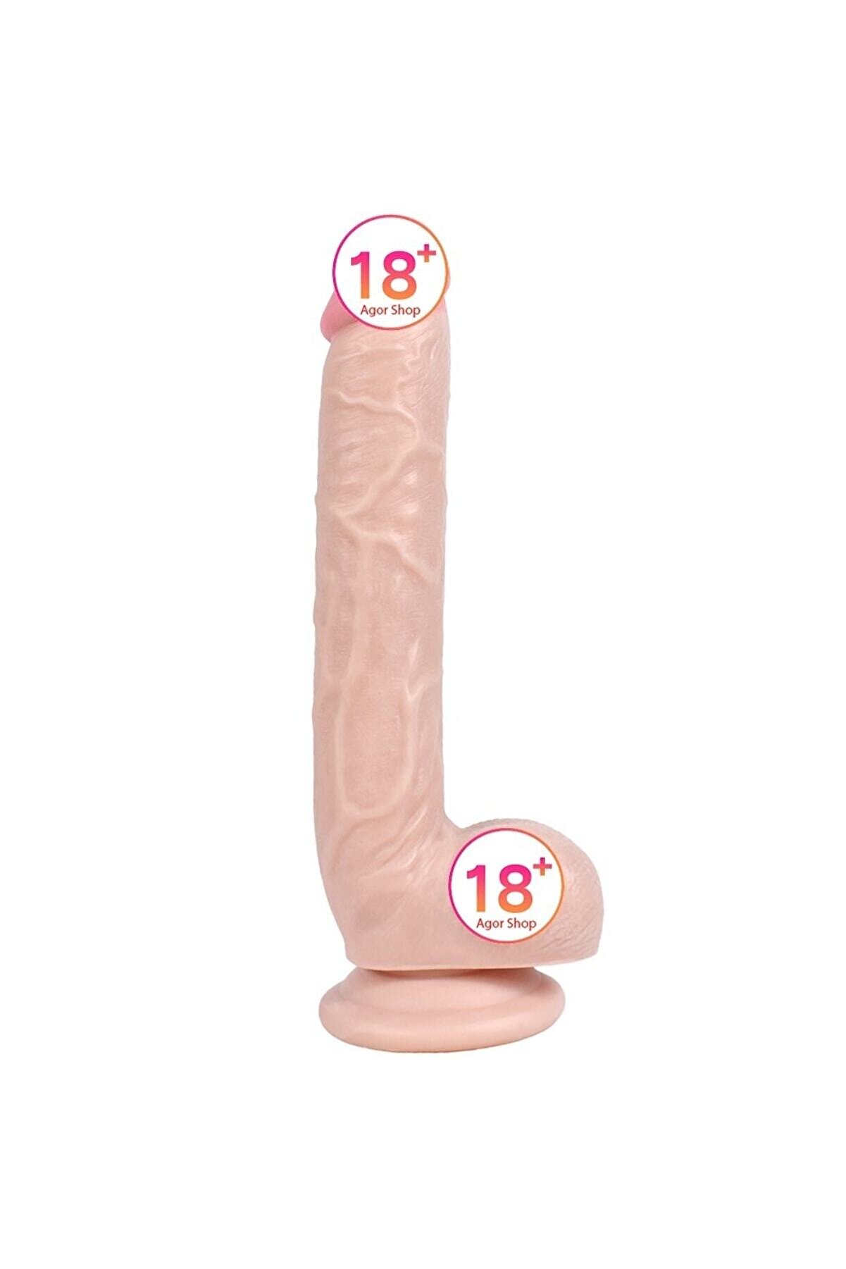 Meyrabest Di̇ldo Seri̇es Opti̇mus 28 Cm Yumuşak Reali̇sti̇k Dokulu Peni̇s