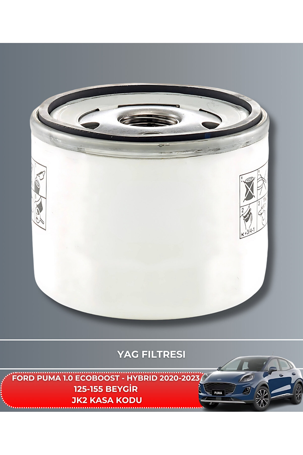 Ford Puma 1.0 Ecoboost - 1.0 Ecoboost Hybrıd 2020-2021-2022-2023 125-155 Fi̇ltre - Yağ Bakım Uyumlu