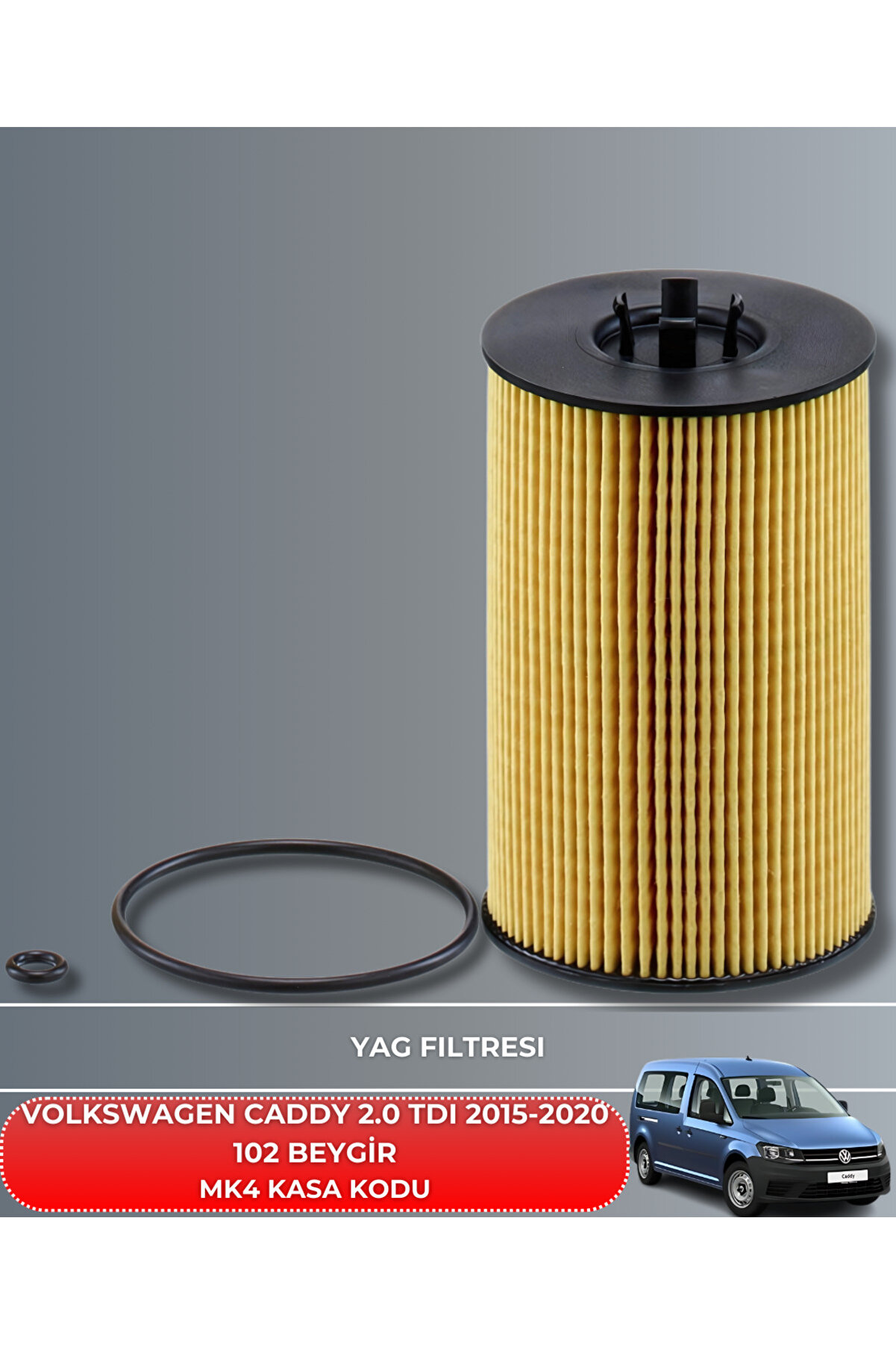 Vw Volkswagen Caddy 2.0 Tdı 2015-2020 102 Beygi̇r Fi̇ltre Yag Bakım Seti̇