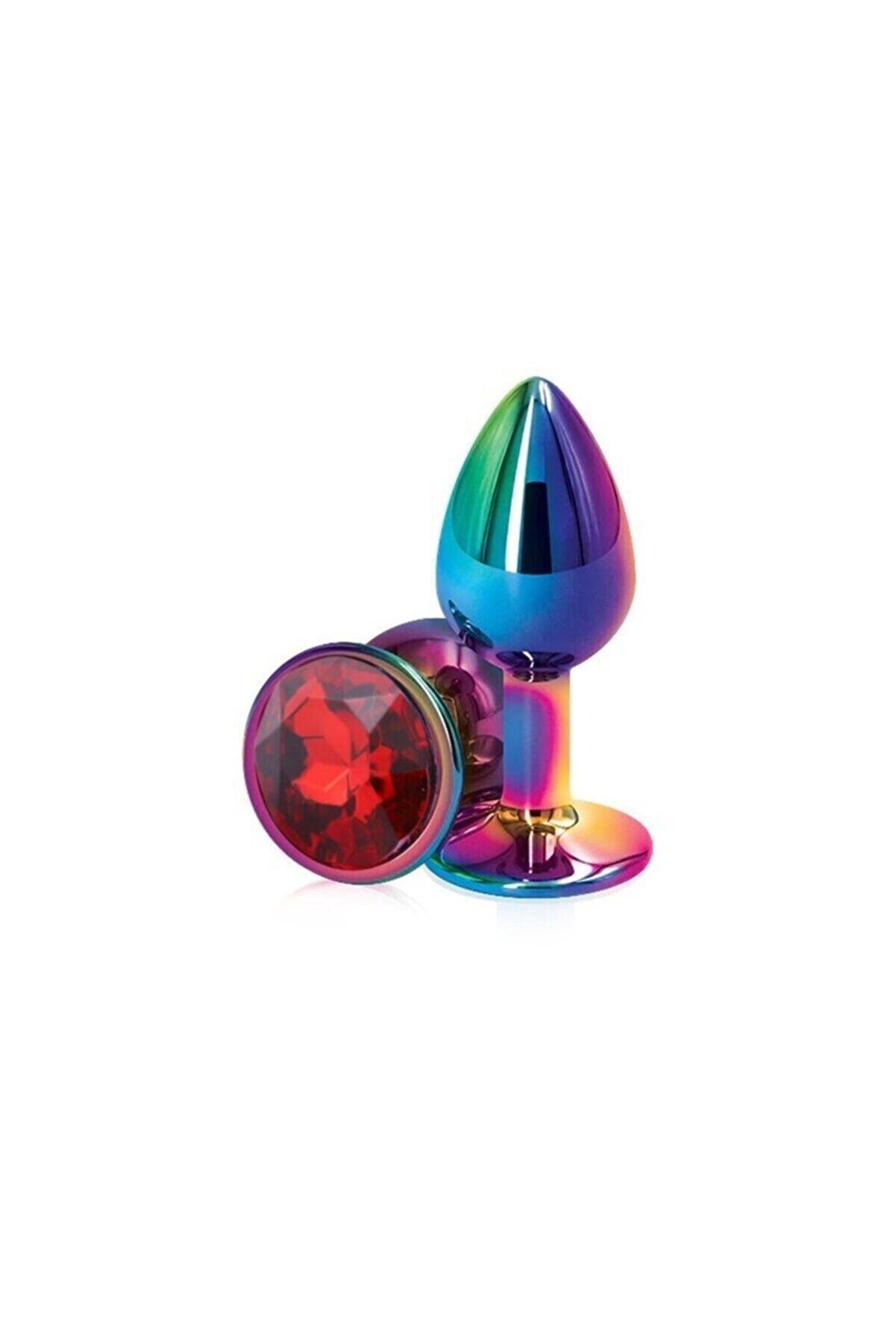 Meyrabest Large Rai̇nbow Hot Cooli̇ng Red Jewellery Anal Metal Plug