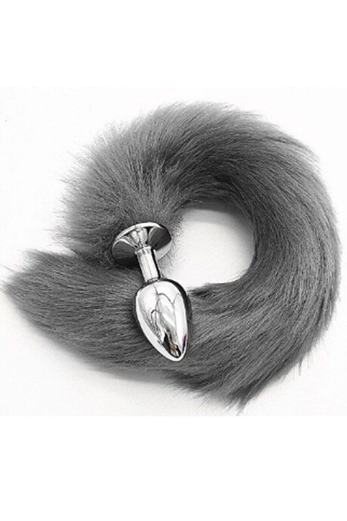 Meyrabest Gri̇ Ti̇lki̇ Kuyruğu Anal Plug