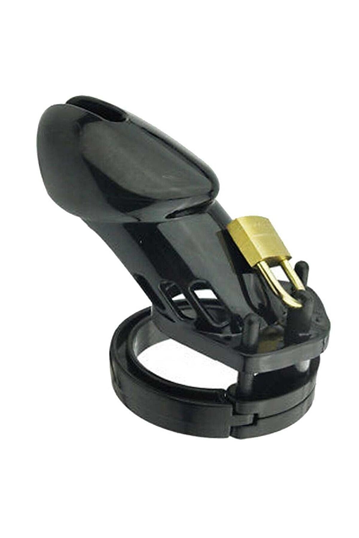 Erox Male Chasti̇ty Cage Medi̇kal Si̇li̇kon Kafes Ve Si̇yah Ki̇li̇di̇