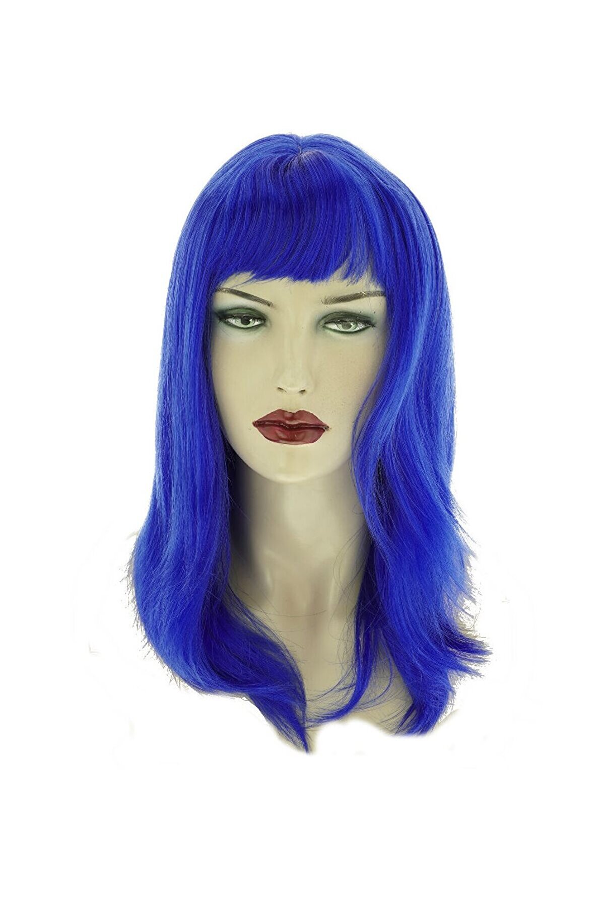 Go İthalat Mavi̇ Renk Uzun Parti̇ Peruğu (4130)