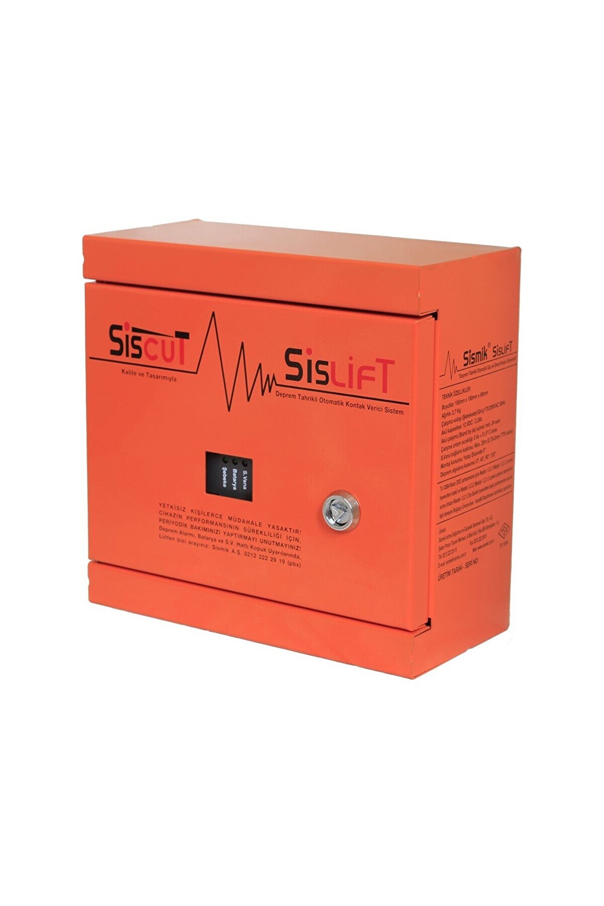 Si̇sli̇ft-2 Elektroni̇k Deprem Sensörü,  İki̇ Çıkışlı Tdrtr