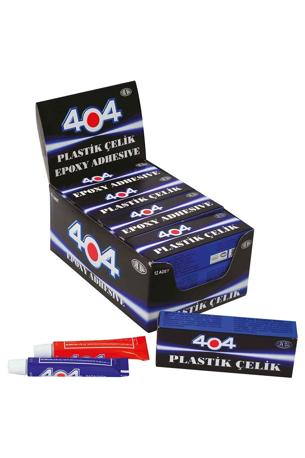 404 Kimya 404 Plastik Çelik Yapıştırıcısı 16 Gr 12 Adet
