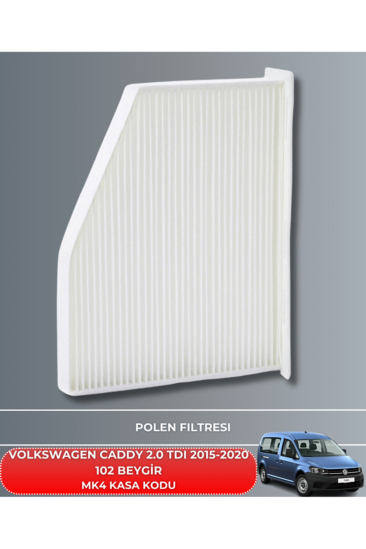 Vw Volkswagen Caddy 2.0 Tdı 2015-2020 102 Beygi̇r Fi̇ltre Yag Bakım Seti̇