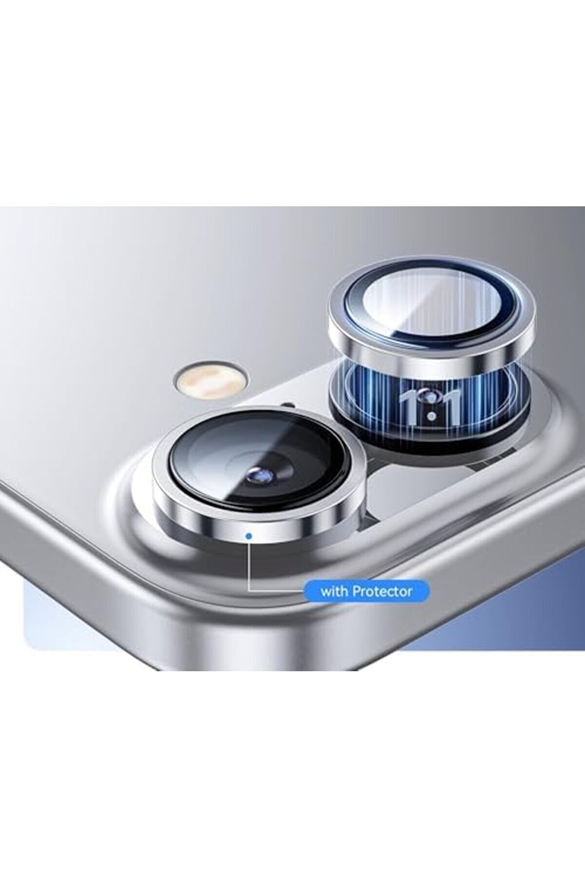 Lvnshop 16 Ve 16 Uyumlu Kamera Camı Lens Halka Set - Si̇yah Ti̇tanyum 224120