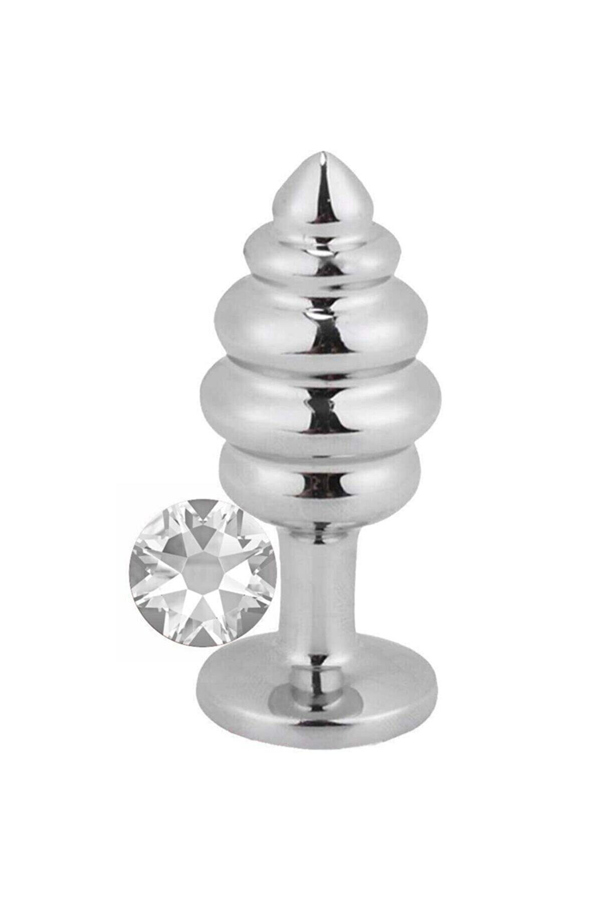 Meyrabest Small Knotty Boğumlu Clear Jewellery Anal Metal Plug