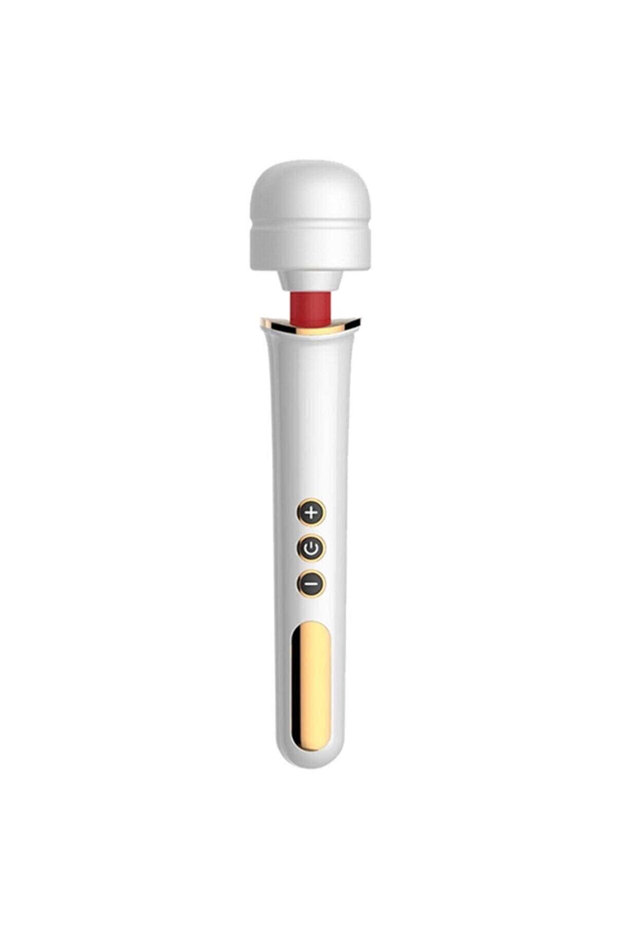 Erox Ultra G&uuml;&ccedil;l&uuml; Body Wand Magi̇c Massager Masaj Aleti̇ Vi̇brat&ouml;r Whi̇te