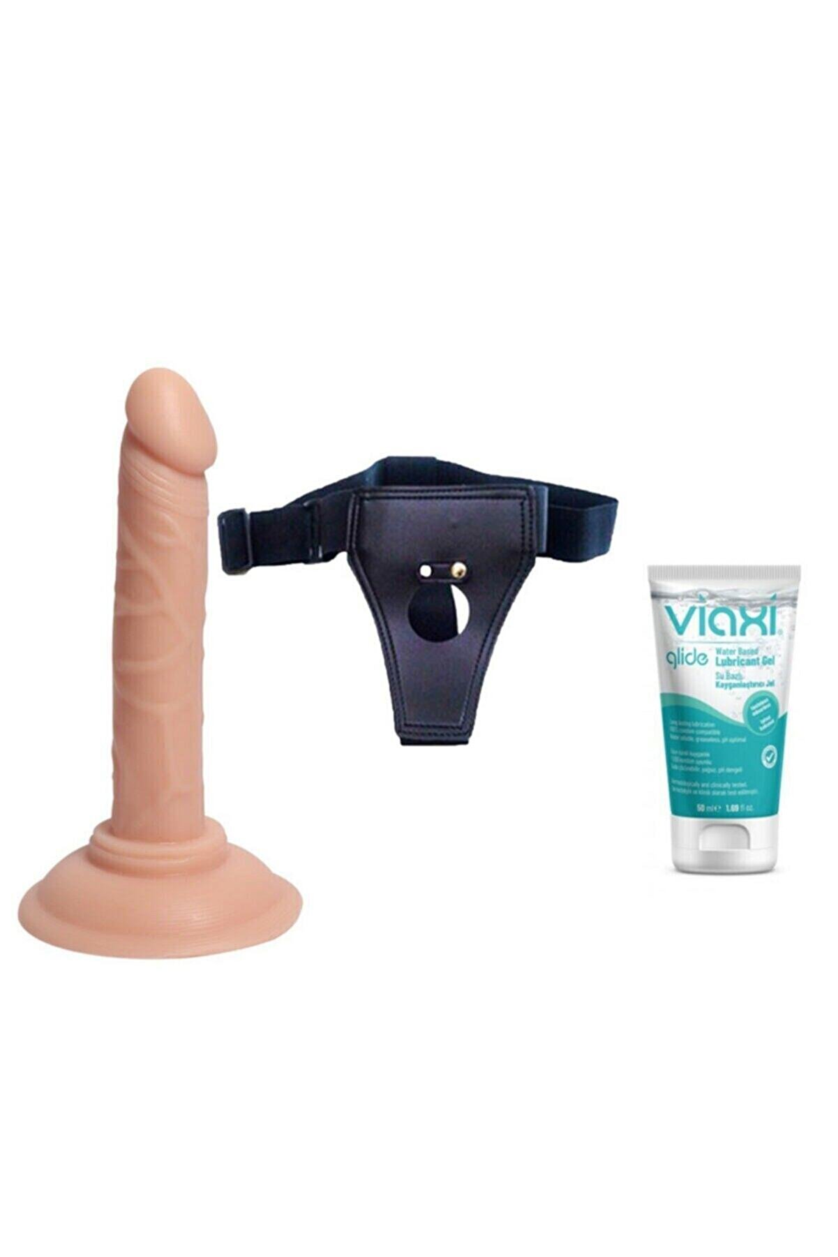 Meyrabest Anal Ve Vaji̇nal Kullanıma Uygun 13 Cm Kemerli̇ Belden Bağlamalı Peni̇s+Jel