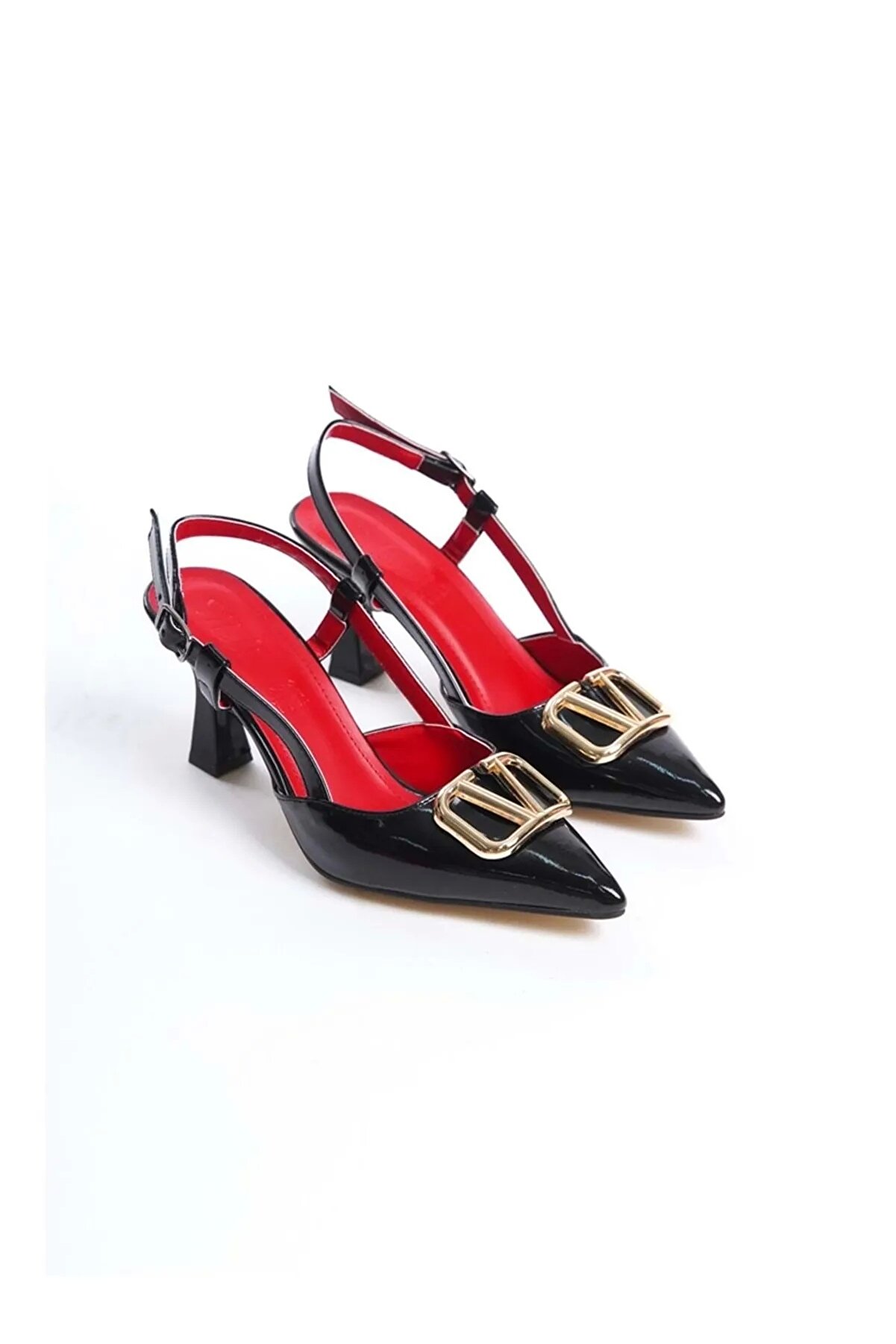 Gult Kadın Tokalı Ayakkabı 7 Cm