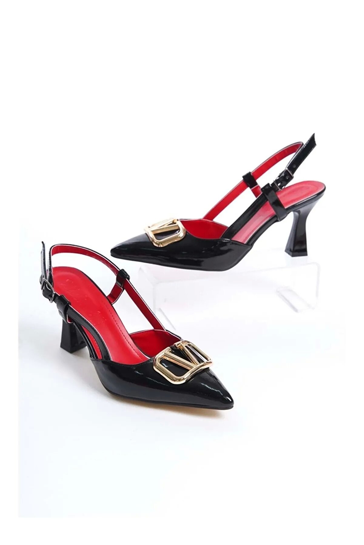 Gult Kadın Tokalı Ayakkabı 7 Cm