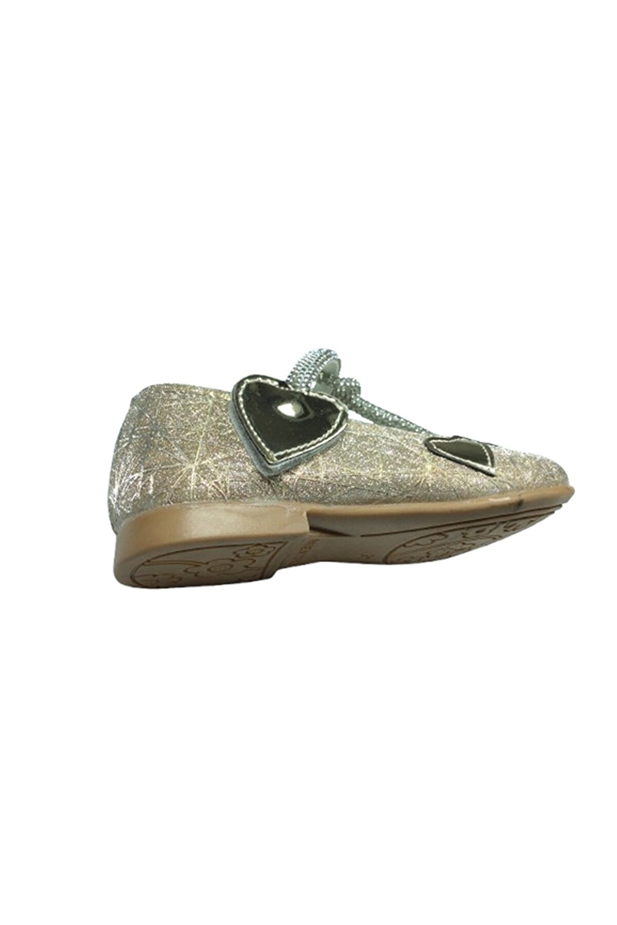 1010 Ort Emt Bebe Dore Altın Parlak Babet Taşlı Kız Çocuk Abi̇ye Ayakkabı Düğün